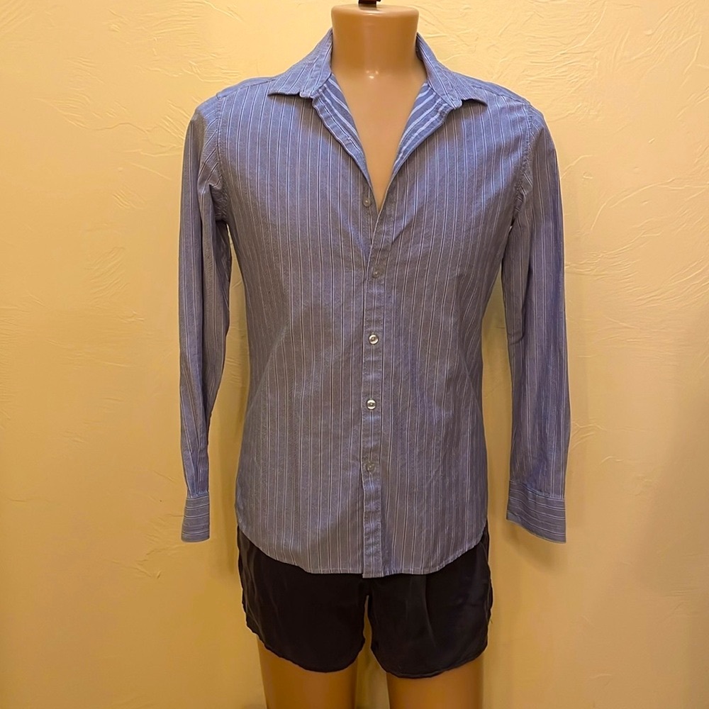 Marc Anthony Men's Blue Slim Fit Shirt - P5